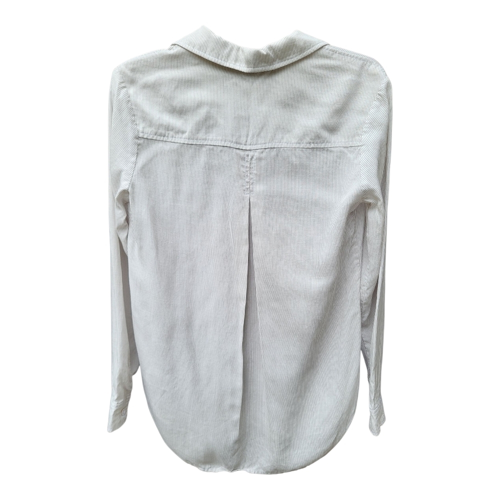 Side Stitch Cream and Gray Striped Long Sleeve Pullover Top - Size XS - Picture 2 of 6